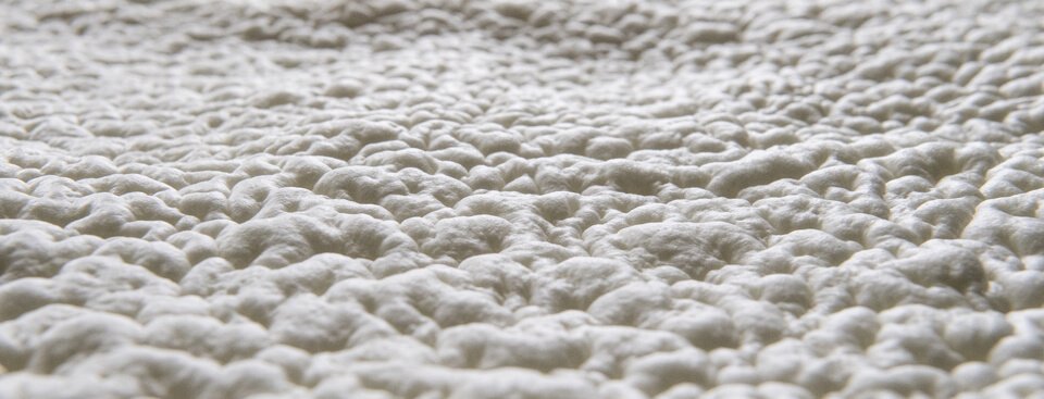 The appearance of polyurethane foam
